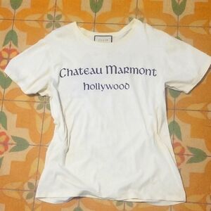 Gucci White Chateau Marmont T-Shirt